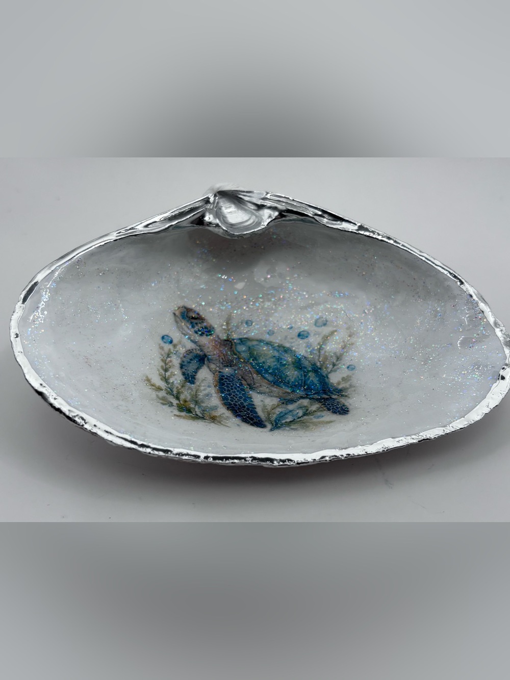 Blue Sea Turtle Decorative Shell Accent - Picture 2 of 5